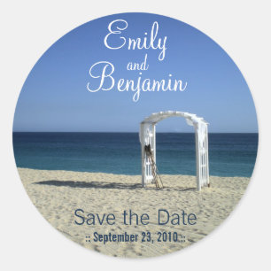 Sello de invitación - Boda de playa de destino ::