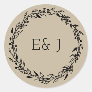 Sello de invitación de boda personalizado Kraft di
