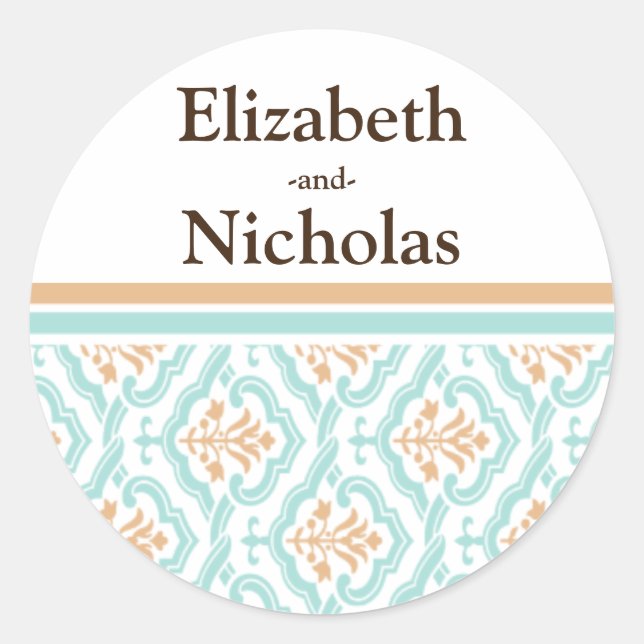 Sello de invitación de matrimonio floral de papel  (Anverso)