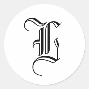 Sello de invitación Monograma L Estilo inglés anti