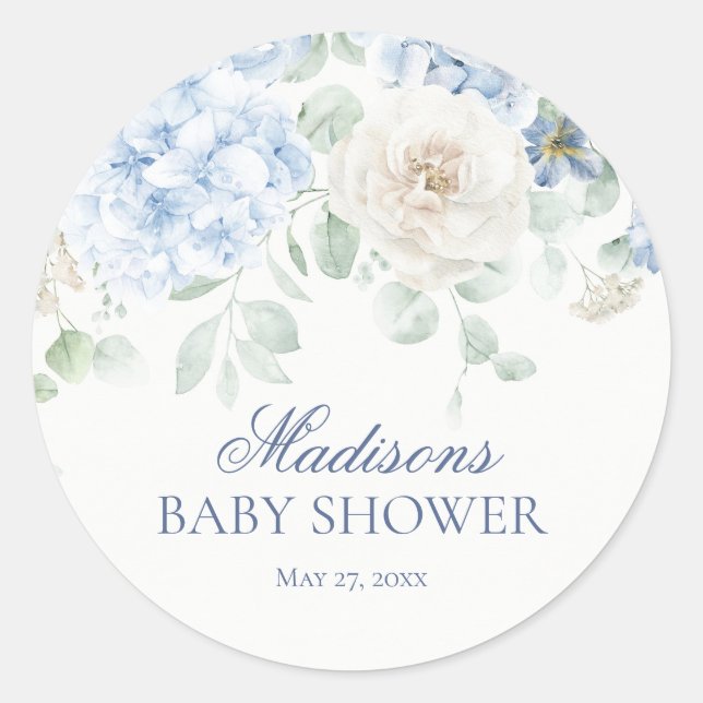Sello de Invitación para Baby Shower de Niño con F (Anverso)