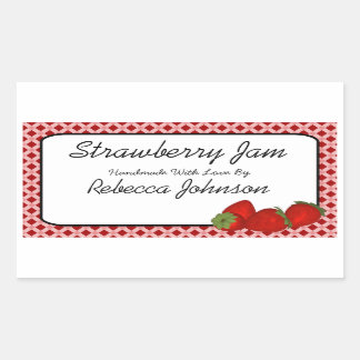Sello de jarreta de fresa Personalizado de texto