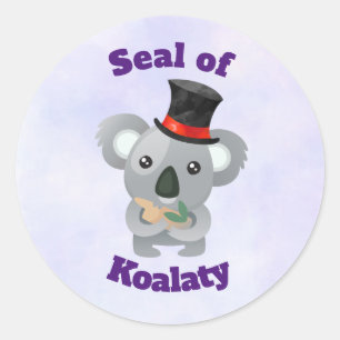 Sello de Koalaty con Oso de Koala Cute
