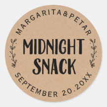 Sello de Kraft Rústico para Aperitivo de Medianoch