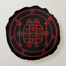 Sello de la almohada redonda del último símbolo de