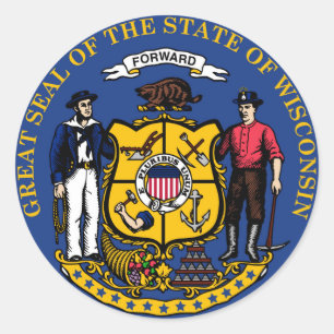 Sello de la bandera del estado de Wisconsin país o