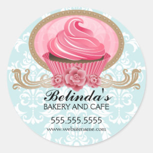 Sello de la caja de repostería elegante