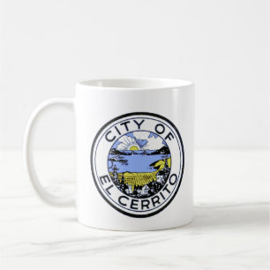 Sello de la ciudad de El Cerrito, taza de café de