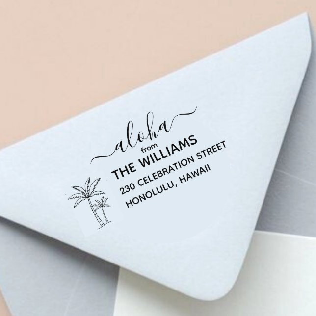 Sello de la dirección de retorno de la palmera de  (Subido por el creador)