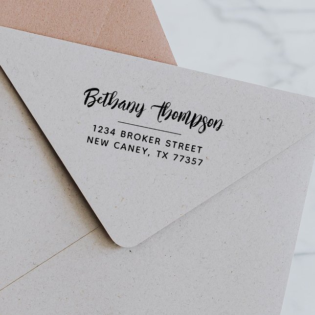 Sello de la dirección de retorno de script moderno (Subido por el creador)