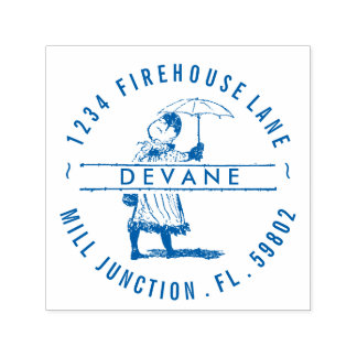 Sello de la dirección de retorno del Chica del par