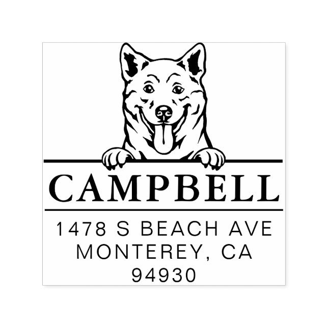 Sello de la dirección del perro del Personalizado  (Diseño)