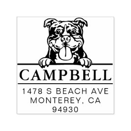 Sello de la dirección del perro del Personalizado