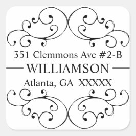 Sello de la etiqueta de la dirección de retorno de