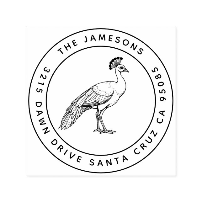 Sello de la Familia del Pavo Real – Resplandor Reg (Diseño)