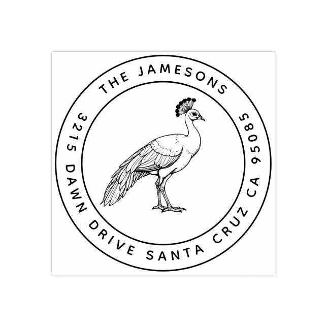 Sello de la familia del pavo real – Resplandor reg (Impresión)