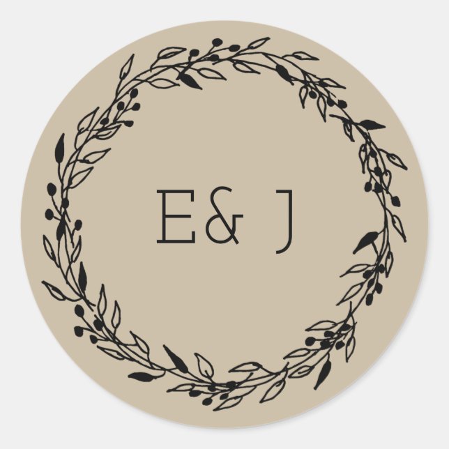 Sello de la invitación a la boda personalizada Kra (Anverso)