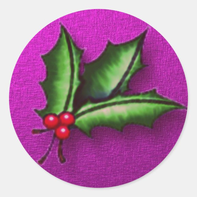 Sello de la letra Pegatina de Golden Holly (Anverso)