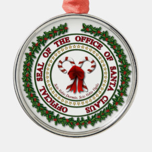 Sello de la Oficina de Santa Claus Ornamento Delux