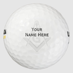 Sello de la pelota de golf Masonic personalizado