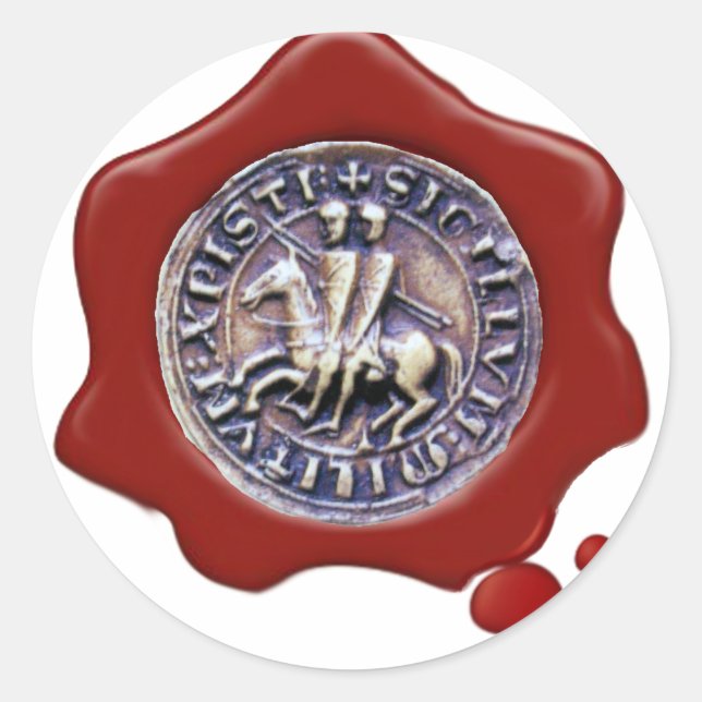 SELLO DE LA PLANTILLA DE LOS CABALLOS, Cera Roja,  (Anverso)