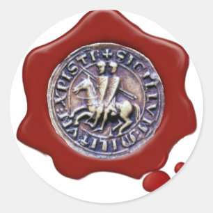 SELLO DE LA PLANTILLA DE LOS CABALLOS, Cera Roja, 