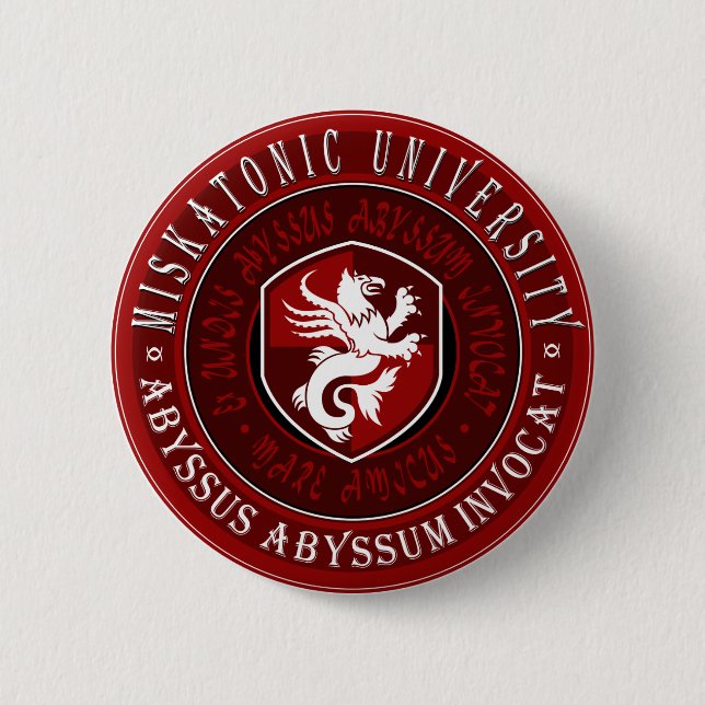 Sello de la universidad de Miskatonic gran - botón (Anverso)