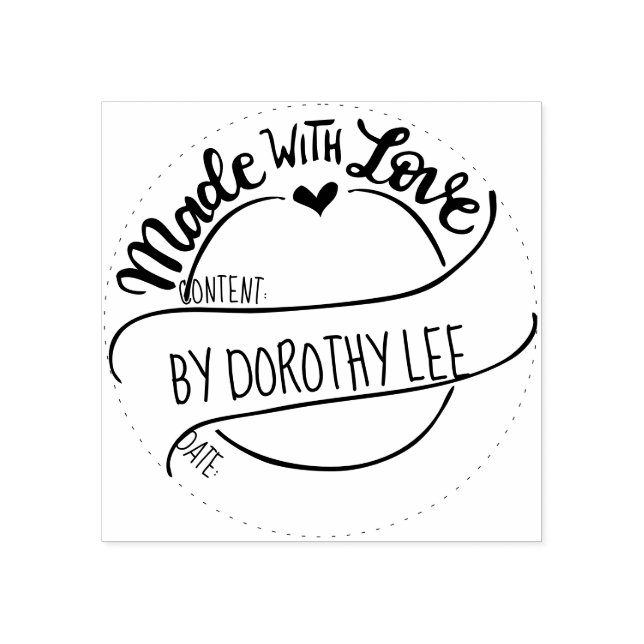 Sello de lata - hecho con amor Estampado personali (Impresión)