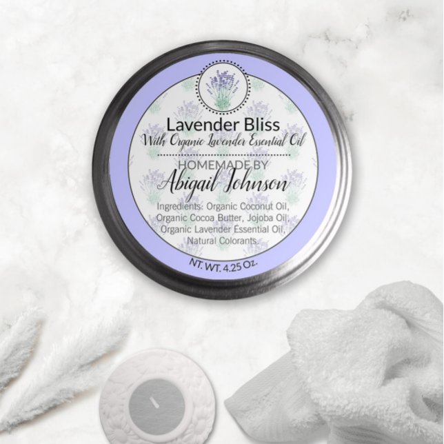 Sello de lavanda casero o etiqueta de jabón (Subido por el creador)