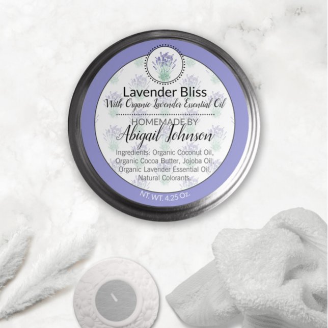 Sello de lavanda casero o etiqueta de jabón (Subido por el creador)