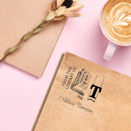 Sello de libro de autograbado de monograma