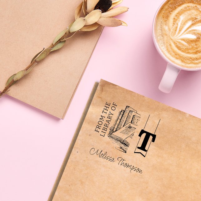 Sello de libro de autograbado de monograma (Subido por el creador)