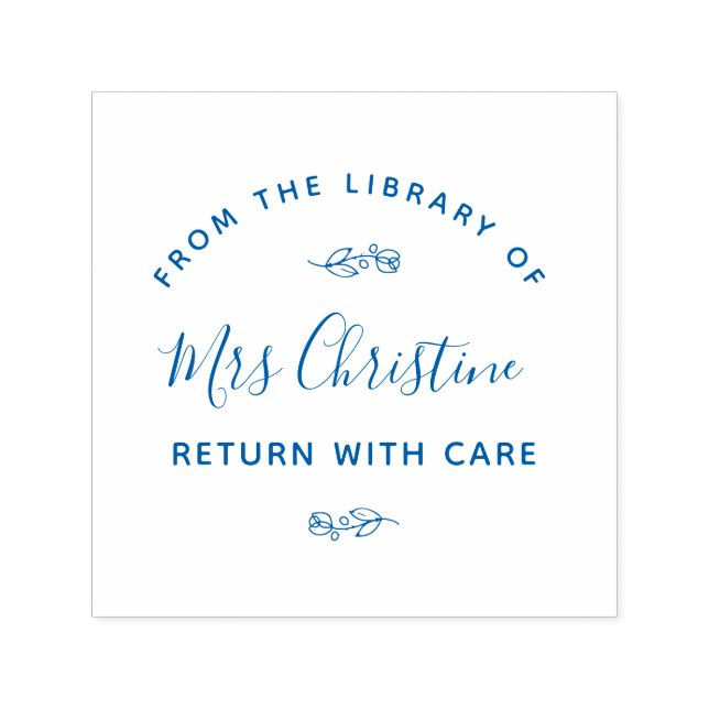 Sello de libro de biblioteca botánica elegante (Diseño)