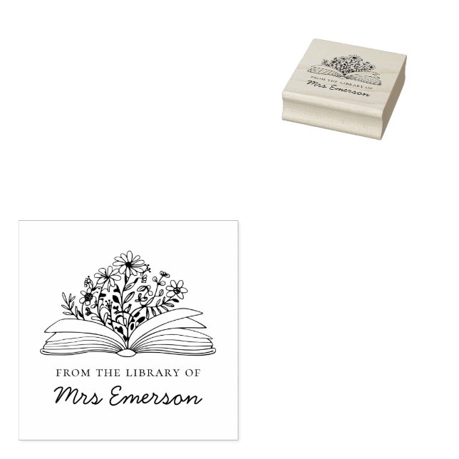 Sello de libro de profesores florales (Sellado)