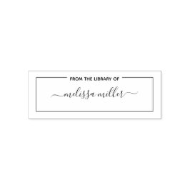 Sello de libro personalizado de la biblioteca de n