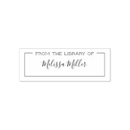Sello de libro personalizado de la biblioteca de n