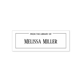 Sello de libro personalizado de la biblioteca de n