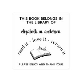 Sello de libro personalizado Leerlo Amarlo Regresa