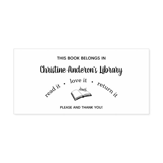 Sello de libro personalizado Leerlo Amarlo Regresa (Impresión)