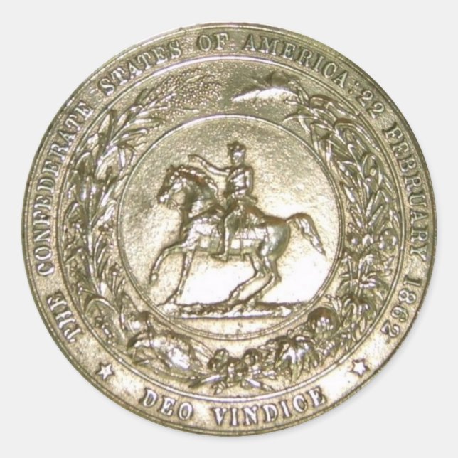 Sello de los Estados Confederados de América Brass (Anverso)