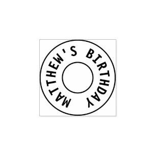 Sello de mano de fiesta de cumpleaños