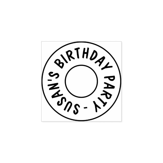 Sello de mano de fiesta de cumpleaños (Impresión)