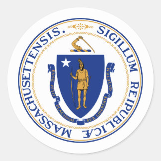 Sello de Massachusetts, sello del Pegatina de Mass