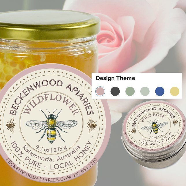 Sello de miel de abeja amarilla de beekeeper borde (Subido por el creador)