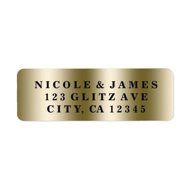 Sello de Moda Glamour elegante Golden Glam (Frente)