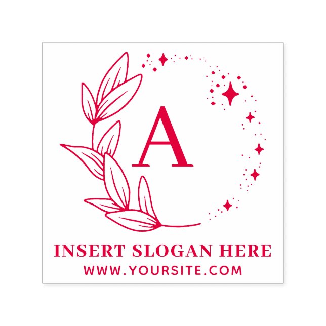 Sello de monograma de empresa personalizado autoen (Diseño)