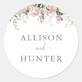 Sello de monograma floral de primavera