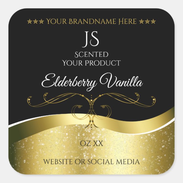 Sello de Monograma Negro Oscuro de Decoración de O (Anverso)