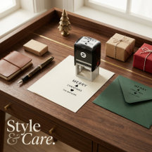 Sello de Navidad Alegre Personalizado Automático d