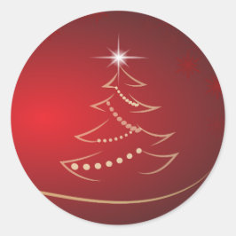 Sello de Navidades rojos y dorados